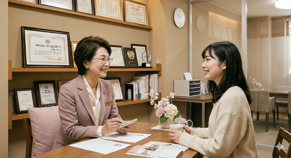 仲人とのカウンセリング風景