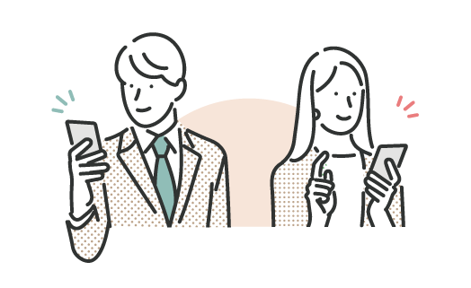 スマートフォンで会員検索するイメージ